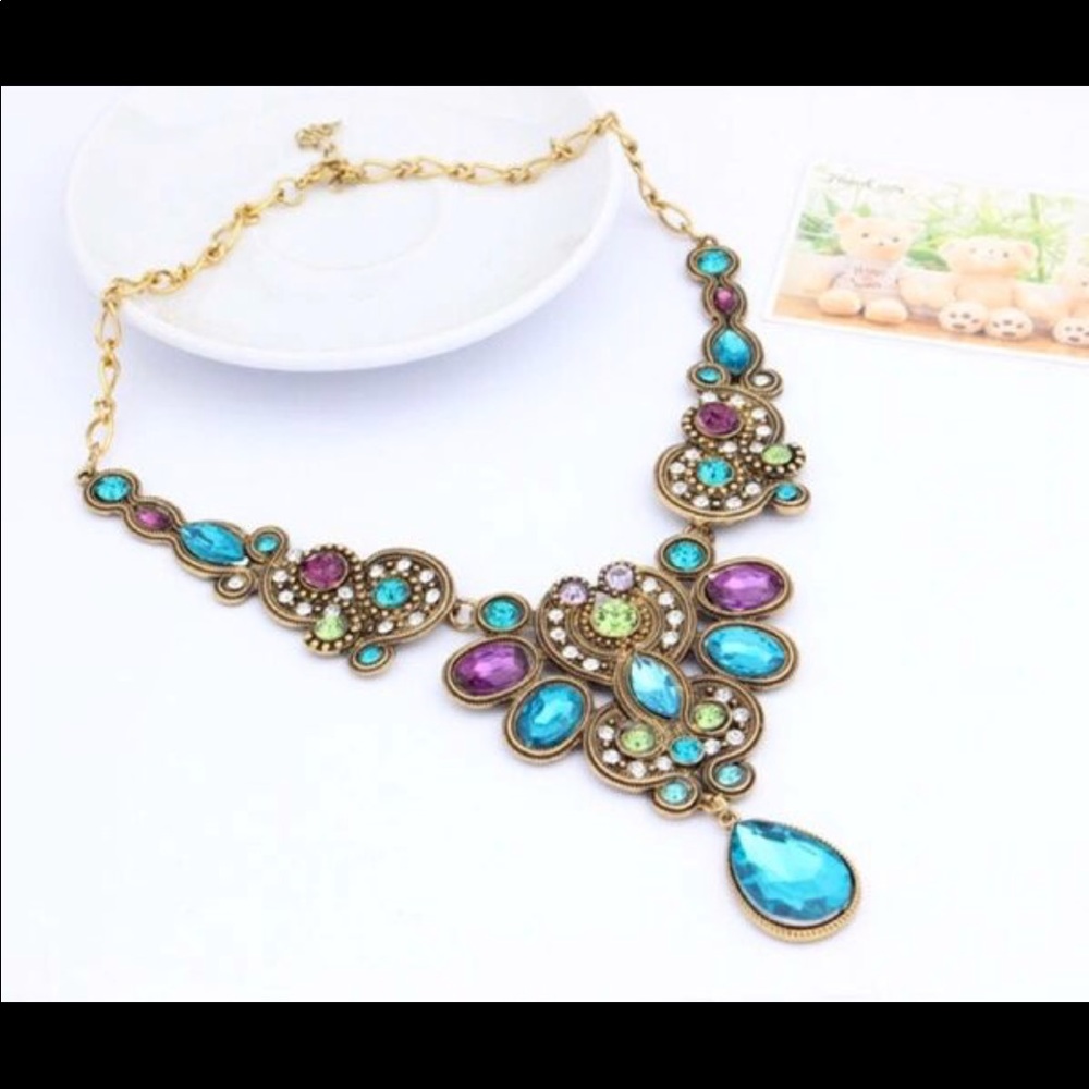 Bohemian style vintage necklace jewelry
